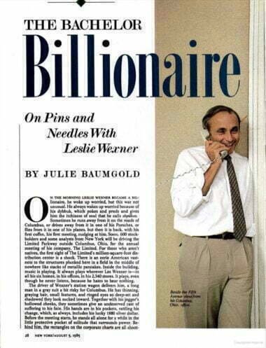 Jeffrey Epstein's Mentor Leslie Wexner & His Inner Demons – The